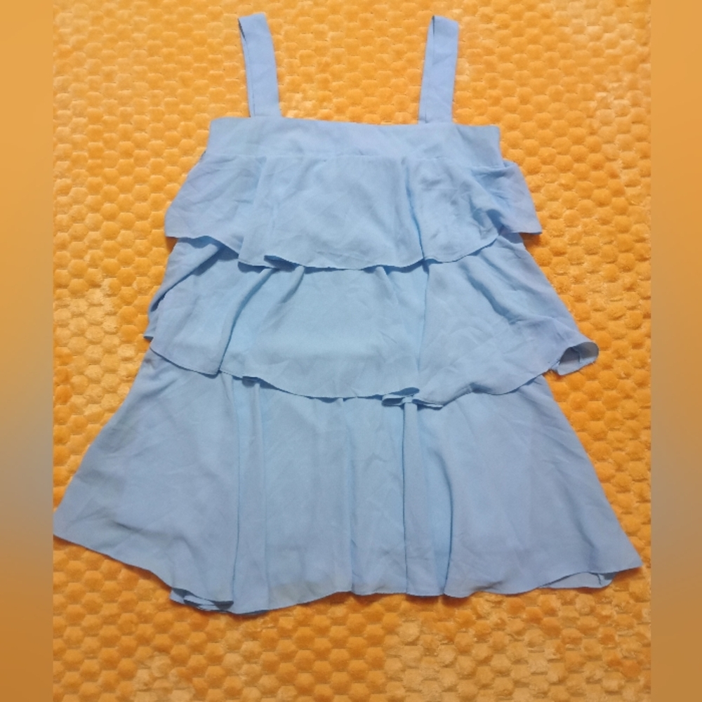 Pink Lily Sky Blue Sleeveless Top